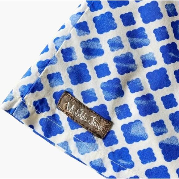 Matilda Jane Wandering Waters Blue Smocked Tassel Blouse Women's Size Medium Wor - Picture 9 of 9